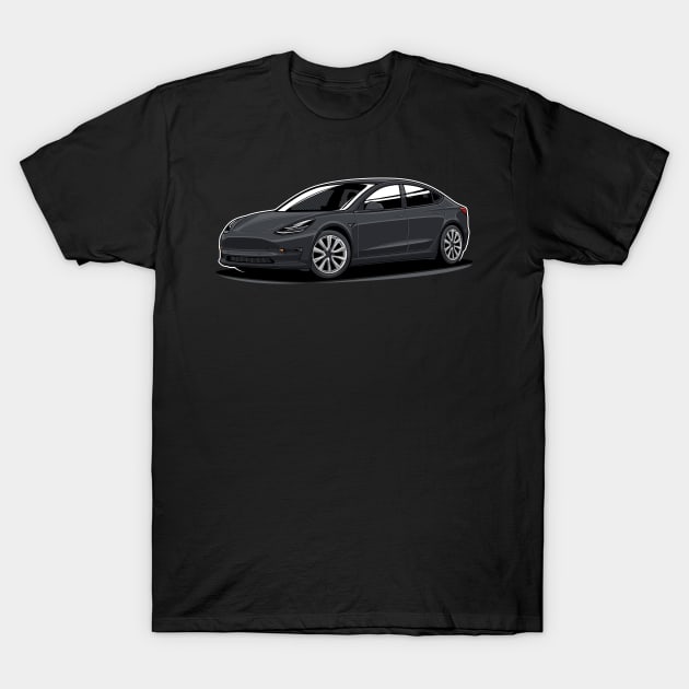 Model 3 (Black) T-Shirt by afrcreativeart